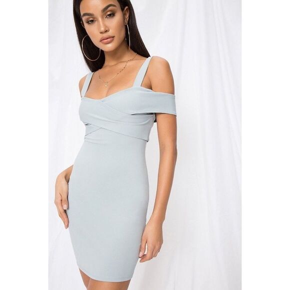 By The Way Evie Mini Dress Light Blue Size Small - Picture 1 of 6